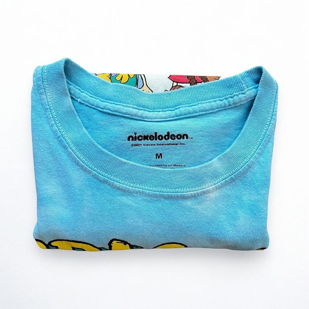 Nickelodeon Girls of the 90s Tie Dye Cartoon Graphic Boyfriend Tee Size Medium - Picture 10 of 10